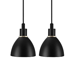 Pendelarmatuur RAY 2-vlams E14 IP20, zwart 