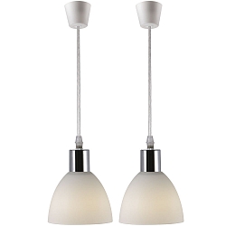Pendelarmatuur RAY 2-KIT set van 2 E14 IP20, chroom