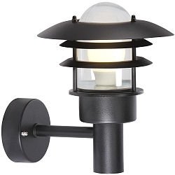 Wandarmatuur voor buitenshuis L�NSTRUP 22 E27 IP44, zwart