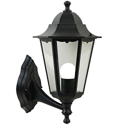 Wandarmatuur voor buitenshuis CARDIFF UP E27 IP44, zwart