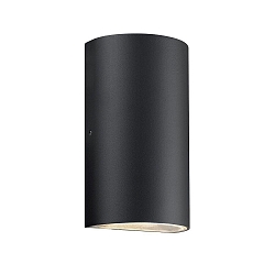 Nordlux LED Outdoor luminaire ROLD LED Wall luminaire, oval, 2x 5W LED, 3000K, 750lm, IP44, black