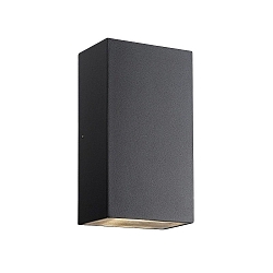 Nordlux LED Outdoor luminaire ROLD LED Wall luminaire, square, 2x 5W LED, 3000K, 750lm, IP44, black