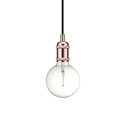Pendelarmatuur AVRA E27 IP20, koper, zwart 