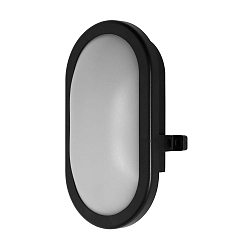 Opbouw armatuur LED BULKHEAD 11W ovaal, slagvast IP54, zwart 