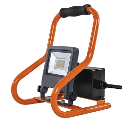 Strijklicht WORKLIGHTS R-STAND SOCKET (GEN 2) 20W met schakelaar, kantelbaar, met stopcontact IP44, grijs, oranje 