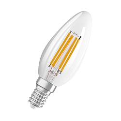 Filamentlamp kaarsvorm SUPERSTAR PLUS CLASSIC B40 GLOWDIM Dim-To-Warm helder E14 4W 470lm 2200-2700K 300� CRI 80-89 dimbaar
