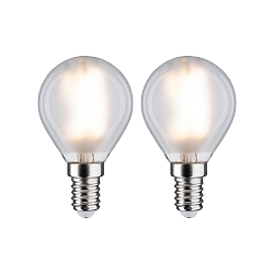 Filamentlamp druppelvorm P45 set van 2 E14 4,5W 470lm 2700K CRI >80 