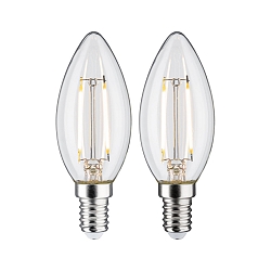 Filamentlamp kaarsvorm FILAMENT C35 set van 2, schakelbaar E14 2,7W 250lm 2700K CRI >80 
