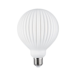 Lichtbron filament globe GLOBE G125 WHITE LAMPION V2 gegroefd, verzonken G125 mat E27 4,3W 400lm 3000K CRI >80 dimbaar