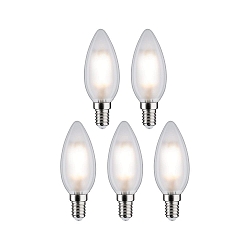 Filamentlamp kaarsvorm set van 5 E14 5W 470lm 2700K CRI 80-89