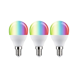 WIFI LED Smart light bulb RGBW set of 3, ZigBee controllable E14 5W 470lm 2200-6500K CRI 80-89 dimmable
