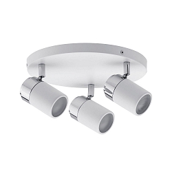 Paulmann Spot Zyli 3 flames rondelle white/chrome, excl. Lamp, max. 10W GU10