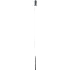 Pendelarmatuur GUTTA LED 1-vlams, lang, aluminium geborsteld