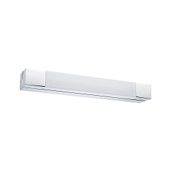 Spiegelarmatuur QUASAR LED hoekig, kort IP44, chroom, wit