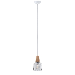 Pendelarmatuur NEORDIC YLVIE E27, hout, helder dimbaar
