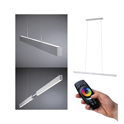 Pendelarmatuur APTARE LED ZigBee aanstuurbaar IP20, aluminium geborsteld dimbaar