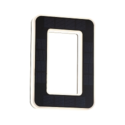 Solar huisnummer licht met batterij, indirect IP44, zwart, wit mat 
