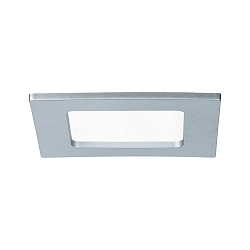 Inbouwarmatuur QUALITY PREMIUM PANEL LED hoekig IP44, chroom mat  390lm 4000K 100� 100�
