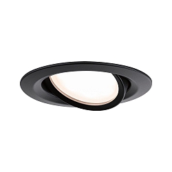 Inbouwarmatuur NOVA PLUS COIN LED draaibaar LED IP65, zwart mat dimbaar 6W 470lm 2700K CRI 80-89