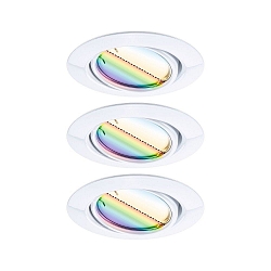 recessed luminaire BASE COIN LED swivelling, set of 3, RGBW, ZigBee controllable LED IP20