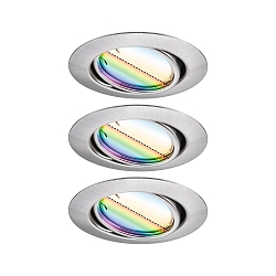 recessed luminaire BASE COIN LED swivelling, set of 3, RGBW, ZigBee controllable LED IP20
