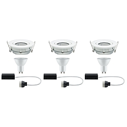 Inbouwarmatuur NOVA LED rond, draaibaar, set van 3 GU10 IP65