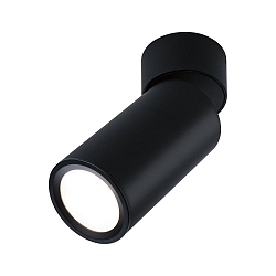 Plafondarmatuur TURNAL COIN, zwart mat dimbaar