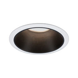 Inbouwarmatuur COLE rond, stijf, set terug GU10 IP23, zwart mat, wit dimbaar CRI >80