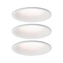 Inbouwarmatuur CYMBAL COIN LED stijf, set van 3 IP44, wit mat dimbaar 19,4W 463lm 2700K 38� 38� CRI >80