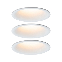 Inbouwarmatuur CYMBAL COIN LED stijf, Dim-To-Warm, set van 3 IP44, wit mat dimbaar 19,5W 440lm 2000-2700K 45� 45� CRI >80