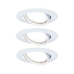 recessed luminaire BASE COIN swivelling, set of 3 IP20, white dimmable 15W 370lm 3000K 100� 100� CRI > 83