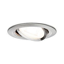 Inbouwarmatuur NOVA LED rond, draaibaar GU10 IP23, ijzer geborsteld  460lm 2700K 38� 38� CRI >80