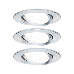 Inbouwarmatuur NOVA LED rond, draaibaar, set van 3 GU10 IP23, aluminium  19,5W 460lm 2700K 38� 38� CRI >80