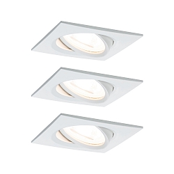Inbouwarmatuur NOVA LED hoekig, draaibaar, set van 3 GU10 IP23, wit mat  19,5W 460lm 2700K 38� 38� CRI >80