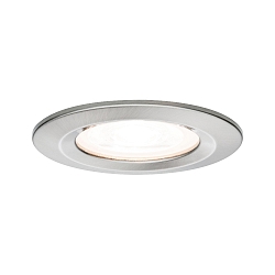 Inbouwarmatuur NOVA LED rond, stijf GU10 IP44, ijzer geborsteld  460lm 2700K 38� 38� CRI >80