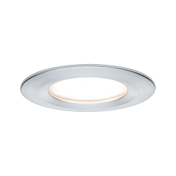 Downlight NOVA PLUS COIN rond, stijf, set van 3, met diffuser IP44, aluminium dimbaar