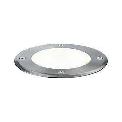 Vloerinbouwarmatuur PLUG & SHINE FLOOR draaibaar IP67, zilver dimbaar