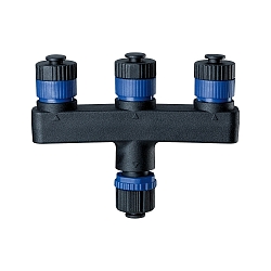 Verdeler PLUG&SHINE 3-voudig, waterdicht, zwart