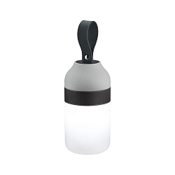 Tafelarmatuur CLUTCH rond, Bluetooth aanstuurbaar, met USB-oplaadfunctie IP44, grijs dimbaar