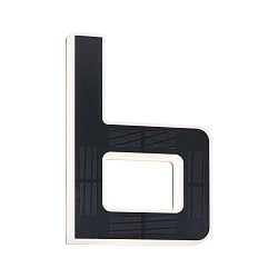 Huisnummer met verlichting IP44, zwart 
