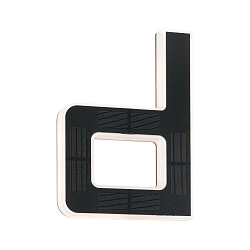 Huisnummer met verlichting IP44, zwart 