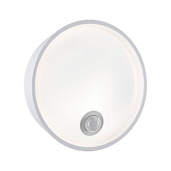Wandarmatuur voor buitenshuis PLATOMO met bewegingsmelder LED IP44, wit