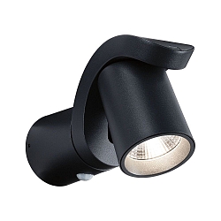 Wandarmatuur voor buitenshuis CUFF PIR met sensor IP44, antraciet, transparant 