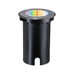 floor recessed luminaire FLOOR RGBW round, ZigBee controllable IP67, black dimmable