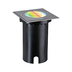 floor recessed luminaire FLOOR RGBW square, ZigBee controllable IP67, black dimmable