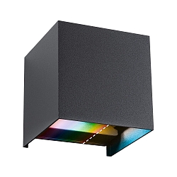 outdoor wall luminaire CYBO RGBW RGBW, ZigBee controllable LED IP44, anthracite dimmable