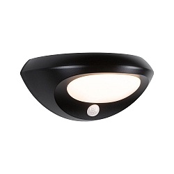 Wandlamp op zonne-energie SOROVA PIR met sensor IP44, antraciet, transparant 