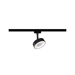 1-fase spot URAIL CIRCLE LED IP20, zwart mat