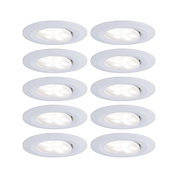 Plafondinbouwarmatuur CALLA IP65 DIM draaibaar, set van 10 IP65, wit mat dimbaar