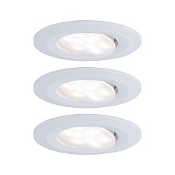Plafondinbouwarmatuur CALLA IP65 draaibaar, set van 3 IP65, wit mat 